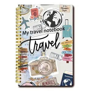 Spiral Bound Travel Journal for Girls, 5.5x8.3 Inch, Adventure Diary for Travelers, Perfect Gift for Travel Lovers & Self Reflection Notes, Cute Notebook