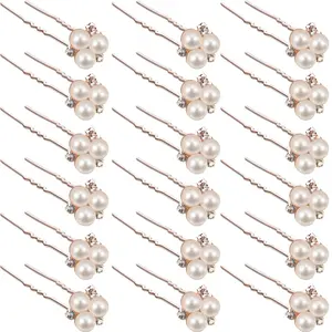18 count  Hair Pins Bridal Wedding Hair Accessories  Bobby Pin for Brides Bridesmaids Flower Women Girls(Rose )