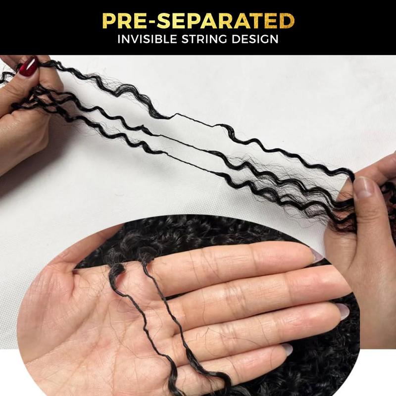 OQ HAIR Crochet Human Hair Burmese Curly Braiding Hair Bundles 50g Knotless Pre-Separated Invisible Crochet Hair Extensions