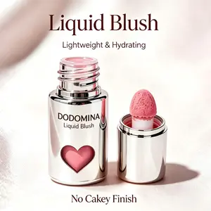 DODOMINA 4-Color Liquid Blush Set - Natural Dewy Cheek Tint for All Skin Types, Brightening, Smooth Blend, Lightweight Formula for Soft Everyday & Outdoor Makeup Glow Finish