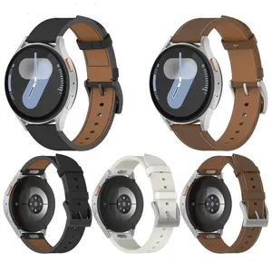 20mm Leather Watch Band (Band Only), Smart Watch Replacement Watch Band, Smartwatch Strap, Wearable Accessories Compatible with Samsung Galaxy Watch 4/Watch 5/Watch6/Watch7