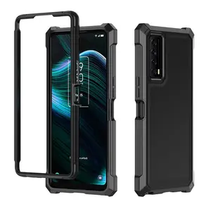 For TCL Stylus 5G Heavy Duty Case Full Body Shockproof Cover+Tempered Glass