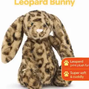 Jellycat Cobblehop Leopard Bunny Stuffed Plush, Cute Bunny Doll, Cozy Gift for Her, Collectible Gift with Dust Bag, NWT
