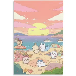 Anime Chiikawa Poster Print (10) Canvas Wall Art Poster Decorative Bedroom Modern Home Print Picture Artworks Poster