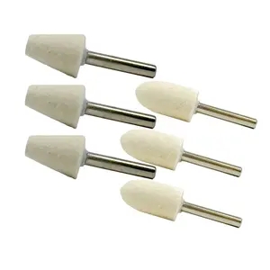 Renegade Products | 1/4" Felt Polishing Bobs: 3 Pack – Tapered Drill & Die Grinder Attachments for Tight-Area Metal Polishing