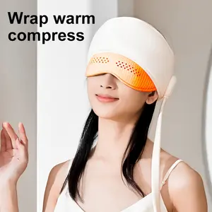Head and Eye Massager with 6 Zone Airbag Massage, Constant Temperature Heat Therapy, Integrated Head and Eye Massager