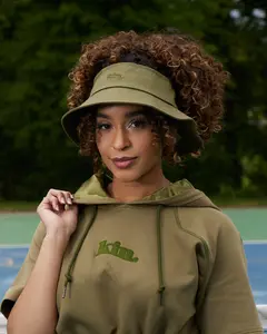 Green Satin Lined Sun Visor