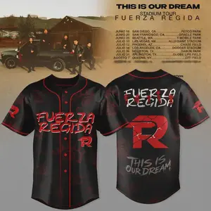 Fuerza Regida ‘This Is Our Dream’ 2026 Stadium Tour Official Baseball Jersey – Mexican Regional Concert Gear, Personalized Streetwear Fan Apparel