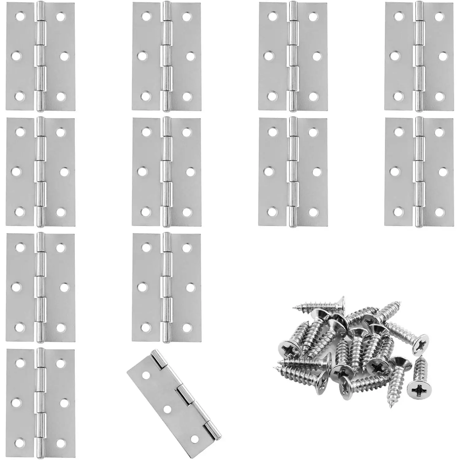 12 Pack 2.5 Inch Door Hinge,   Hinges with Mounting Screws