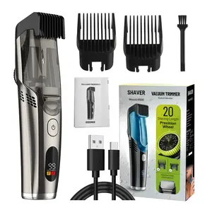 Vacuum Beard Shaver for Men,Built-in Vacuum Trimmer for Mustache, Sideburns, Facial Hair, Rechargeable, IPX6 Waterproof, 2 Comb, Comfort face 2in1 Electric Razor rechargeable men 2025 ornament Electric Shaver for Beard,High Precision Blades for Skin fit