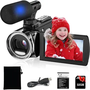 Video Camera Camcorder UHD 4K 48 MP Vlogging Camera Recorder 3.0 Inch IPS Screen 18X Zoom Camcorders Camera with Microphone for ,Teens,Students,Beginners (Black)