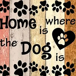 Dog Paw Pattern DIY Diamond Arts Colorful Painting Kit without Frame, DIY 5D Diamond Arts Colorful Painting Kit, Wall Art Decor for Home