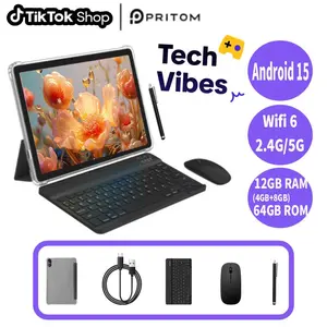 [Techvibes] PRITOM 2026 Android 15 Tablet 10.1" 16G(4+12) RAM 64GB Storage Full Bundle with Keyboard Mouse Case and Stylus Perfect Valentine’s Day Gift