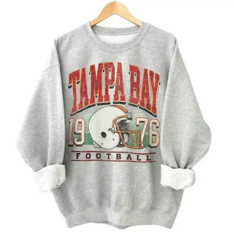 Vintage Tampa Bay Football 1976 Sweatshirt, Retro Helmet Graphic Crewneck, Game Day Apparel, Hometown Fan Gift