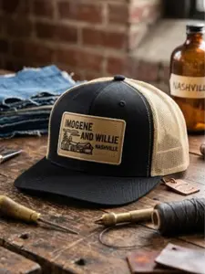 Vintage Nashville Trucker Hat - Mesh Back Heritage Snapback Cap - Retro Workwear Style for Men & Women