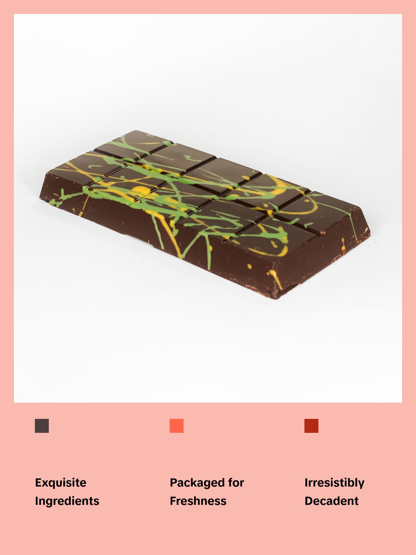 Viral Dubai Style Dark Chocolate Pistachio Kunafa Ultimate Chocolate Bar Experience