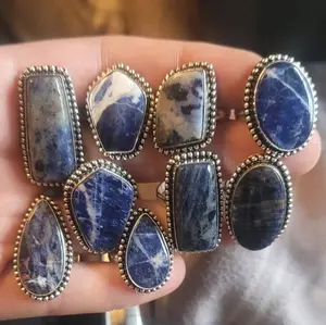 Sodalite Rings - Elegant Design with Smooth Finish and Lightweight Construction