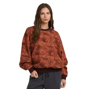 BILLABONG Atlas Tide Kendal Crewneck Sweatshirt for Spring Break, Oversized Long Sleeve Sweatshirt, Embroidered Logo, Graphic Apparel, Workout Shirt Top