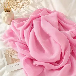 Rose Pink Soft Matte Chiffon Fabric 40 Yards 60” Wide Sheer Draping for Ceiling Decor Dresses Event Styling