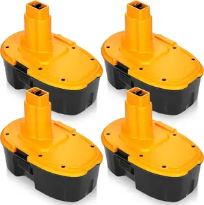 4 Packs 4500mAh 18V DC9096 DC9098 Replacement for Dewalt 18V Battery, Compatible with Dewalt 18 Volt battery DC9099 DW9095 DW9099 DE9038 DE9039 DE9095 DW9095 DW9096 DW9098 DE9503 DC9182