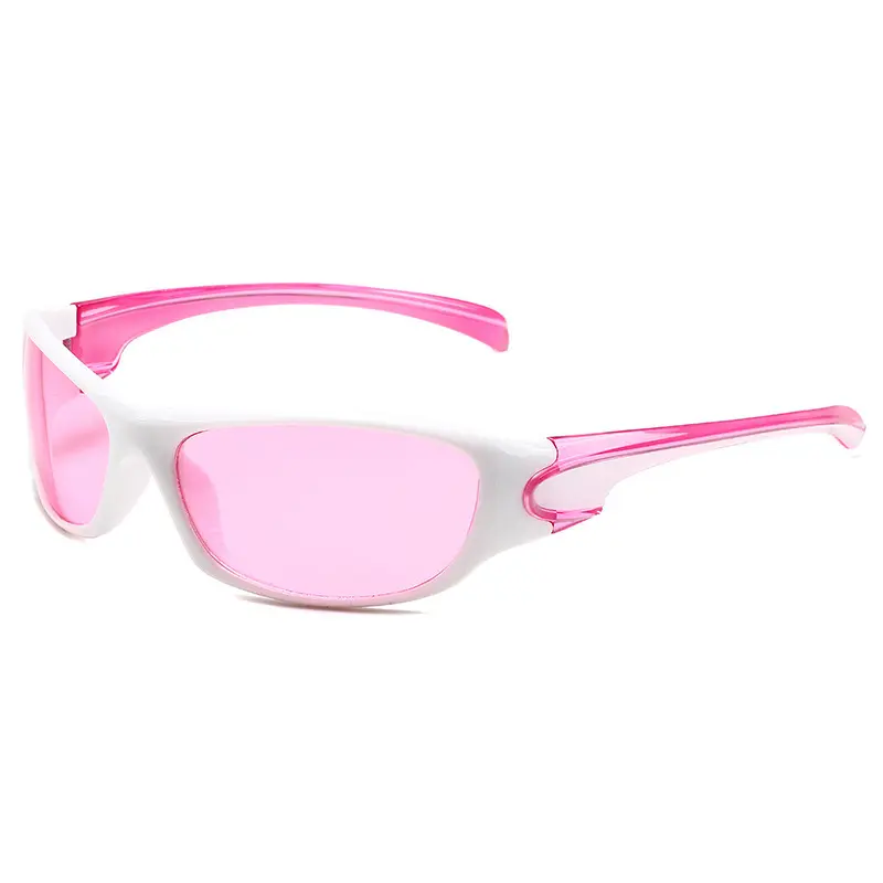 White frame pink lens