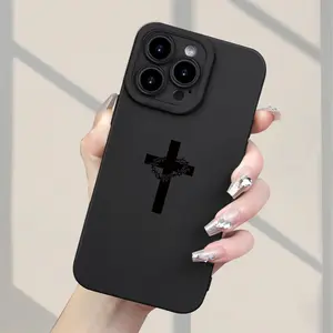 Newly Designed Creative Cross Garlands Pattern Is a Popular Choice for a Classic And Fun TPU Camera Shockproof Protective Phone Case, Compatible with Iphone Models 7 Through 16, Pro, Plus Mini, Perfect for Both Boys And Girls. Protection Protector Black