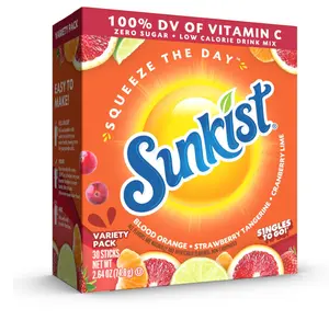 Sunkist Soda Variety Pack, Singles To Go VIT C (30 Total Sticks)