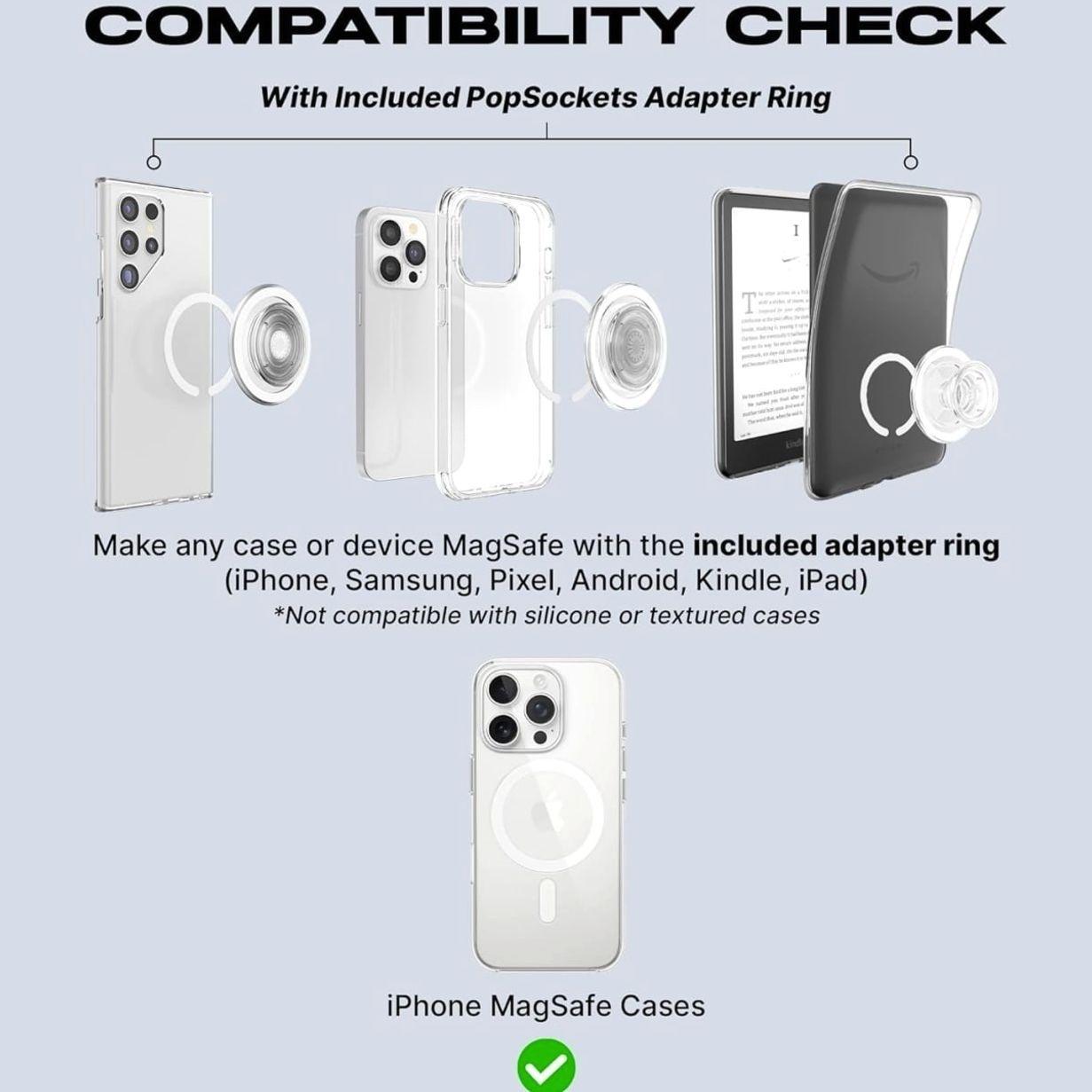 Gothic Bat Phone Grip MagSafe, Floral Bat Aesthetic Phone Holder, Dark Academia Grip Stand, Witchy Phone Accessory