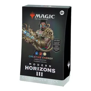 Magic: The Gathering Modern Horizons 3 Commander Deck - Creative Energy (100-Card Deck, 2-Card Collector Booster Sample Pack + Accessories)