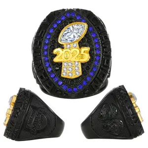 2025 Fantasy series black style football championship rings for men best christmas gift