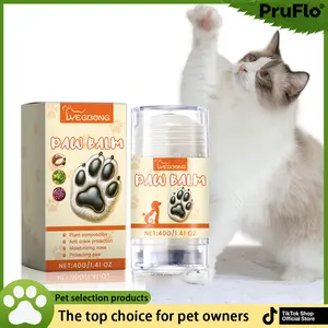 PruFlo Pet Moisturizing Paw Cream Stick - 40g Plant Composition Anti-Crack Protection Softening Pads & Fingernails Care