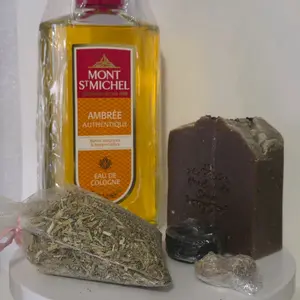 Ritual of Renewal Set with Hyssop soap Herbal Infusion and frankincense for Skin Care ans spiritual lifting.