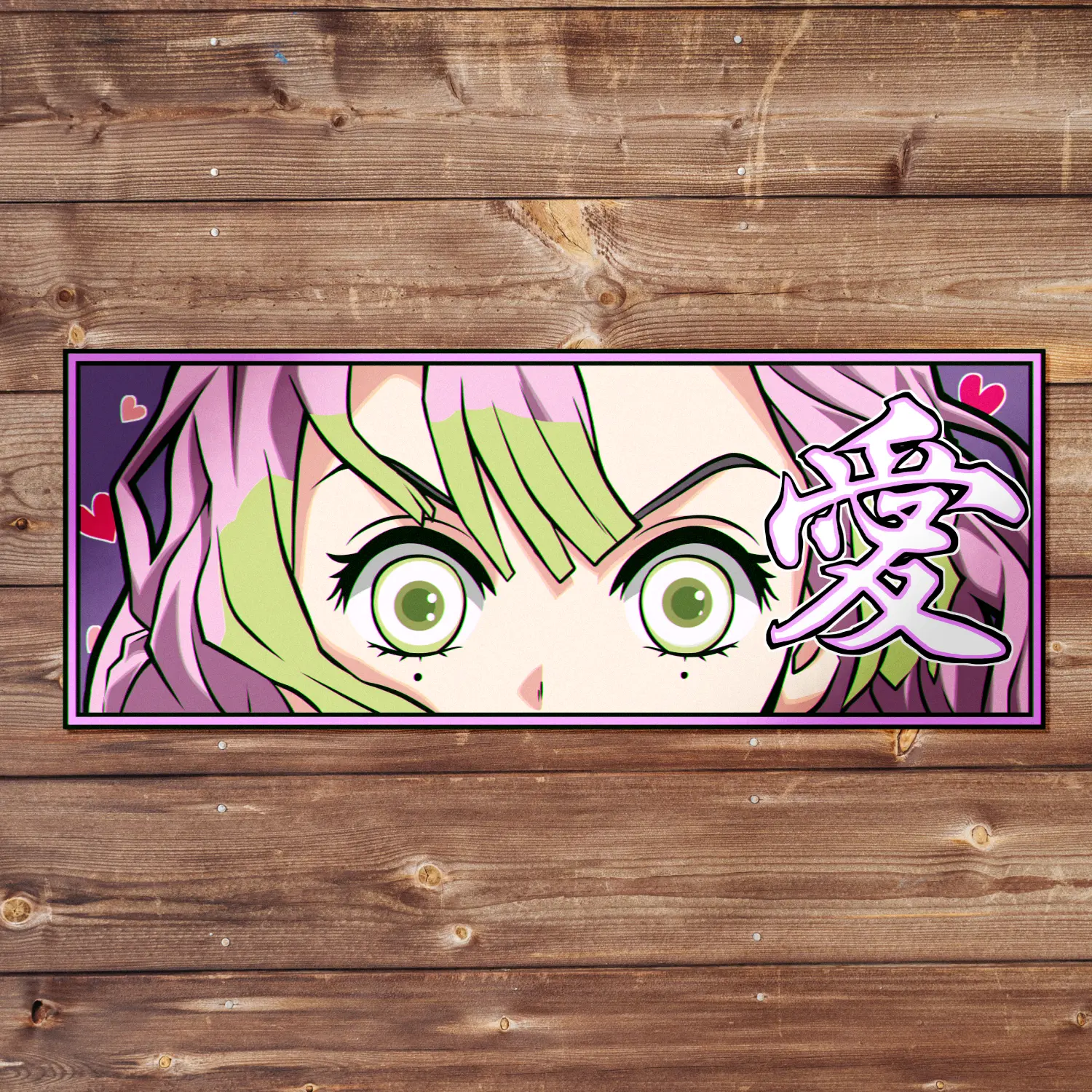 Mitsuri Vinyl Sticker - Handmade JDM Slapper Sticker for Waterproof Window, Laptop, Kindle, and Water Bottle
