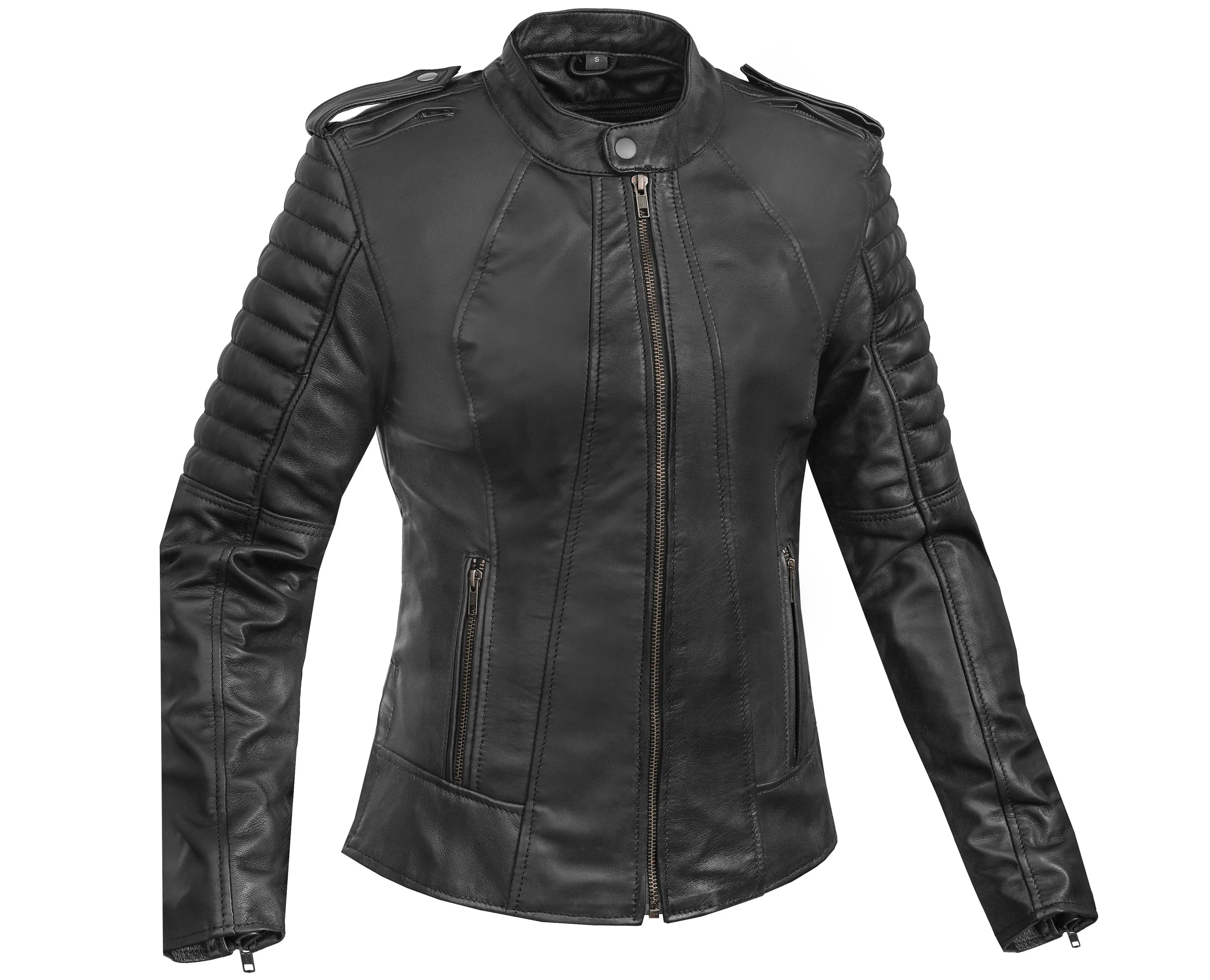 MotoDiva™ Women's Leather Motorcycle Jacket