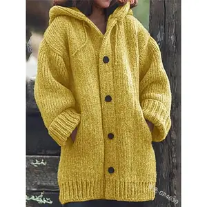2025 Medium to Long Length Sweater New Cardigan Hooded Jacket GARMENTARY