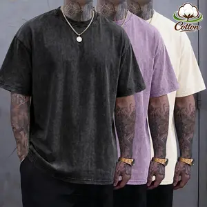 Men’s Full Cotton Washed Oversized Casual T-Shirt, Minimal Solid Tone Versatile Matching Bottoms