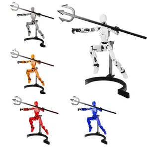 Action Figure Set Non-3D Printed Joints Deformable Lucky Figures Movable Dummy Model Ornaments DIY assembling puzzle villain toy