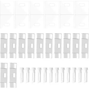 36 Pcs Vertical Blinds Repair Kit, Vertical Blind Repair Tabs Replacement Parts Include 12 Clear Tabs 12 Replacement Stems Clips for Blind Replacements Slats