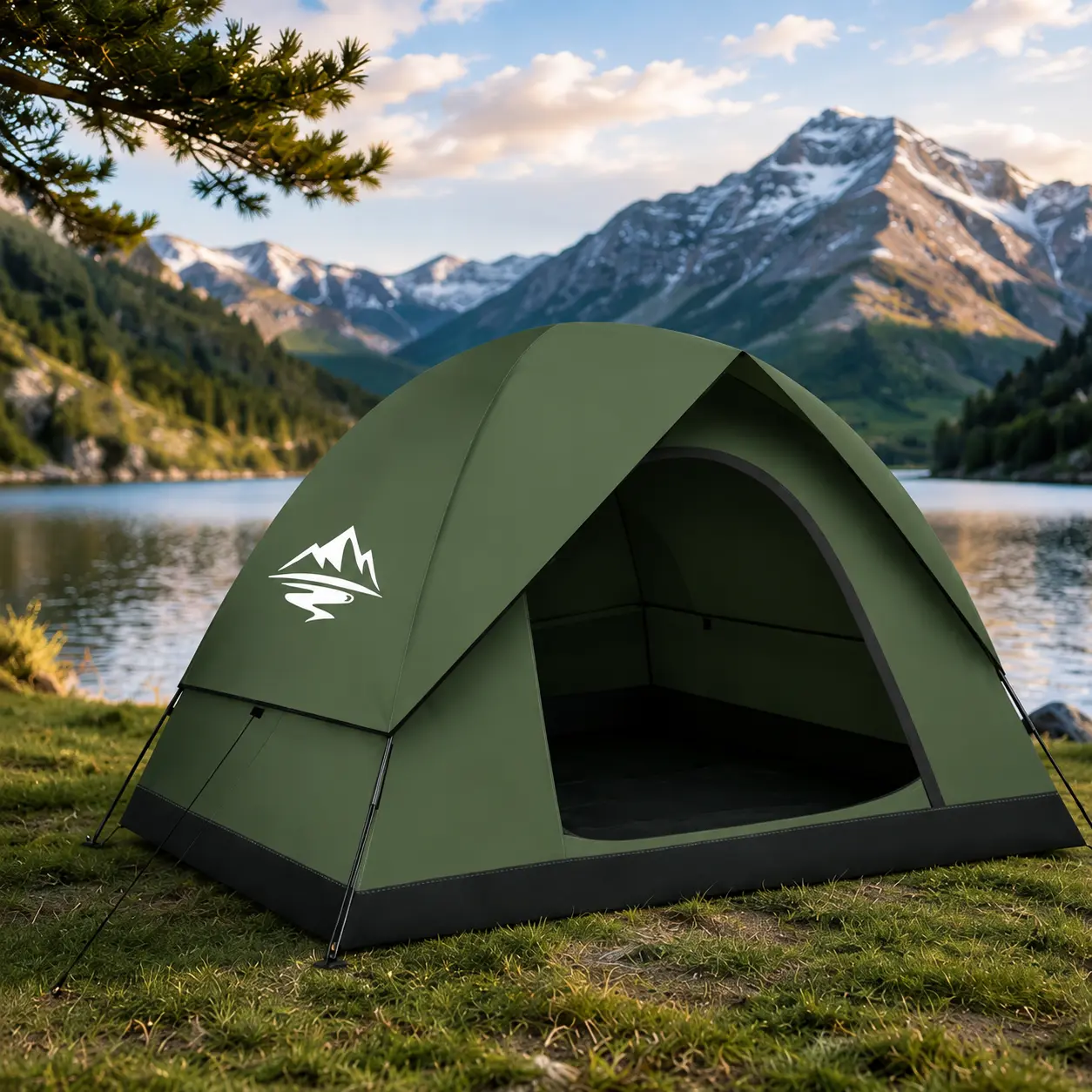Waterproof Outdoor Camping Tent, Lightweight 2-3 Person Breathable Tent with Carry Bag for Hiking Backpacking Outdoor Adventures