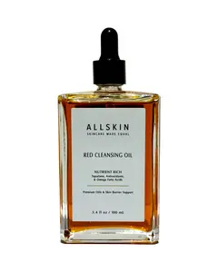 Red Cleansing Oil Makeup Remover with Squalane, Antioxidants, and Omega Fatty Acids Cleanser Moisturizer, Clean Skincare