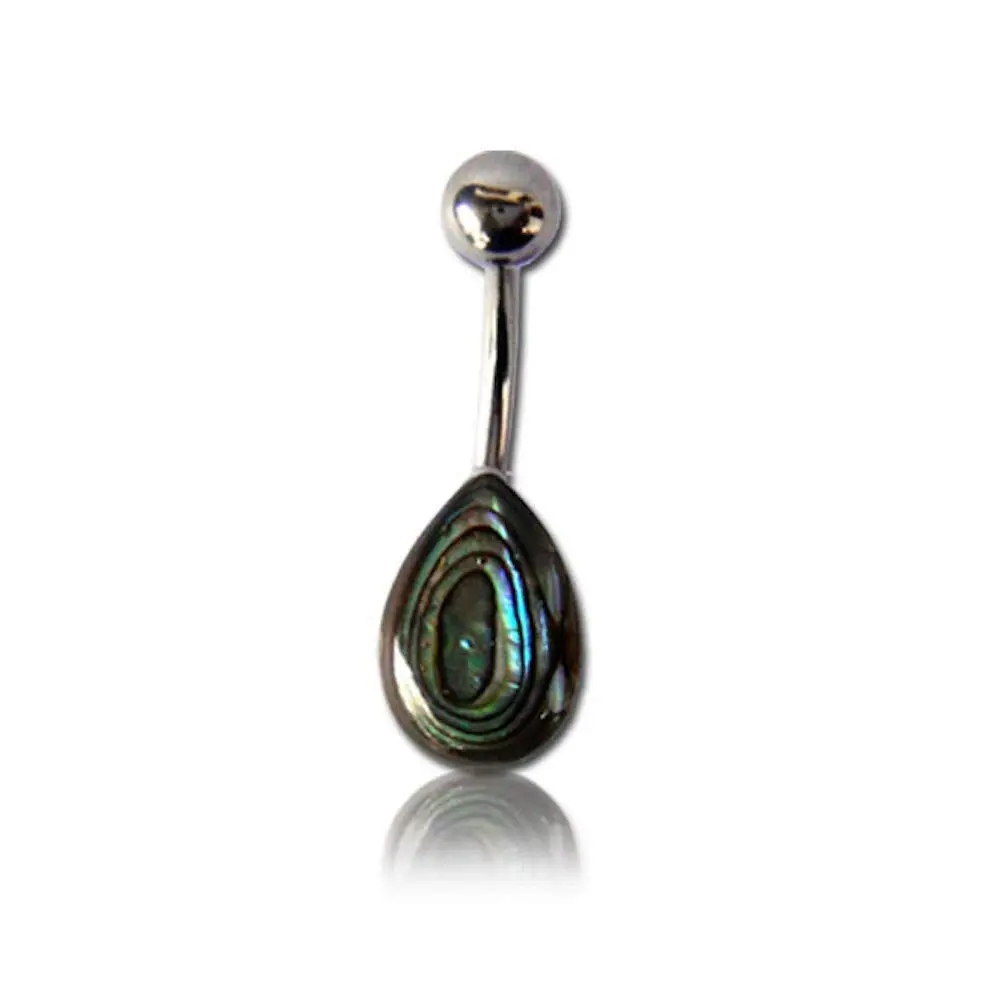 Shell Belly Button Ring For Women - Navel Rings With Steel Abalone  Mother Of And More