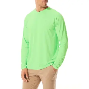 Men's Essential V-Neck Long Sleeve T-Shirt | Turf Green
