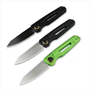EDC KS7550 Folding Knife 2.75" CPM-154 Reverse Tanto Blade, Black Aluminum Handles Outdoor Camping Pocket Knife