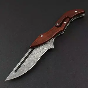 Damascus Steel Paring knife, portable household knife, for kitchen and patio barbecues, camping