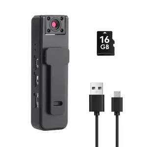 Wireless Vlog Body Camera With 16G SD Card, Wearable Body Cam with Night-Vision & 180° Rotation Lens, Portable Sport DV Camcorder for Outdoor Sport Skiing Cycling Hiking
