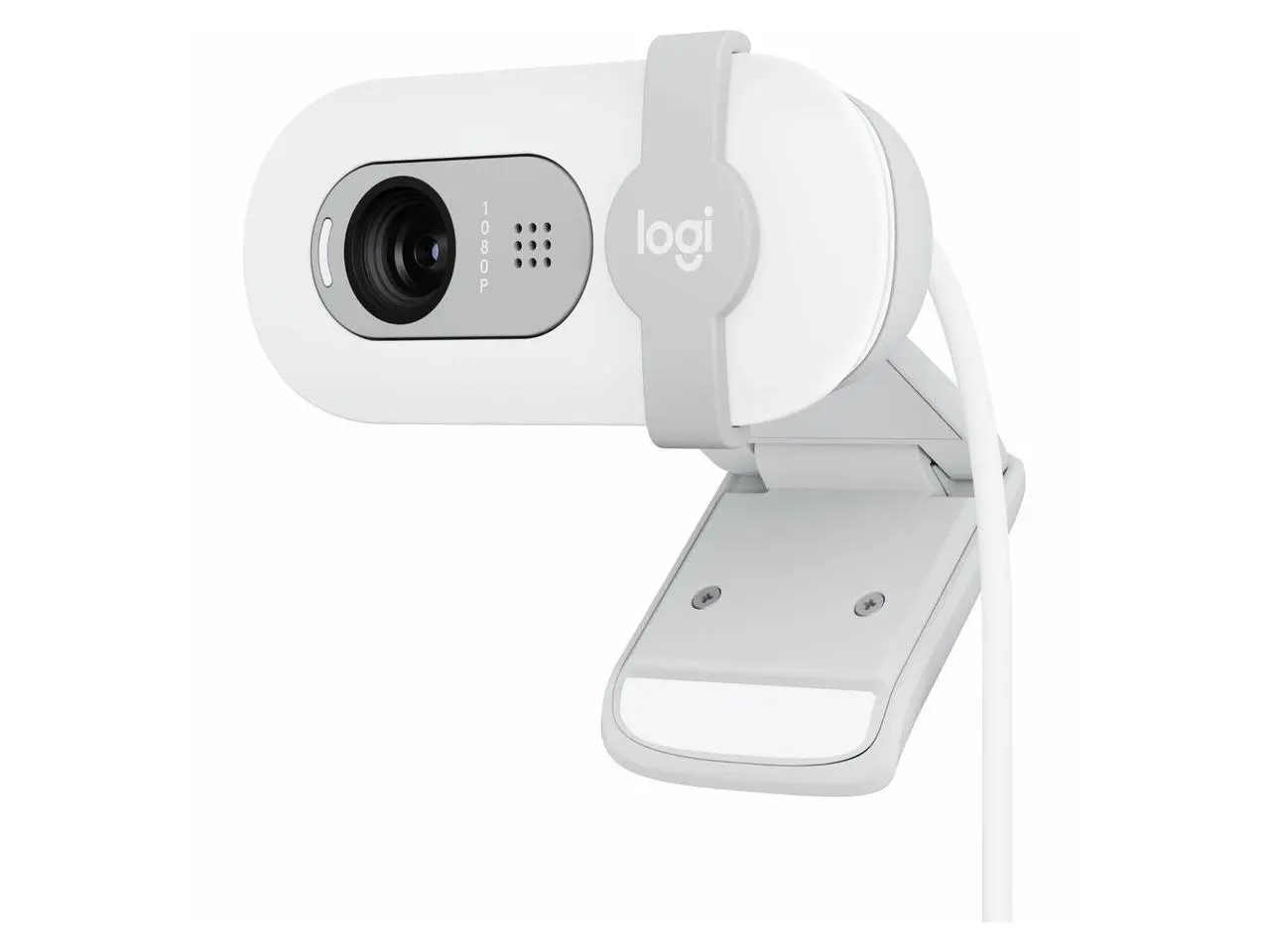 Logitech BRIO 100 Webcam - 2 Megapixel - Off White - USB Type A - Fixed Focus - 58° Angle - Microphone - macOS, Windows  960-001616