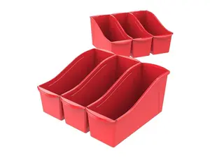 Large Book Bin, Red (Case of 6)