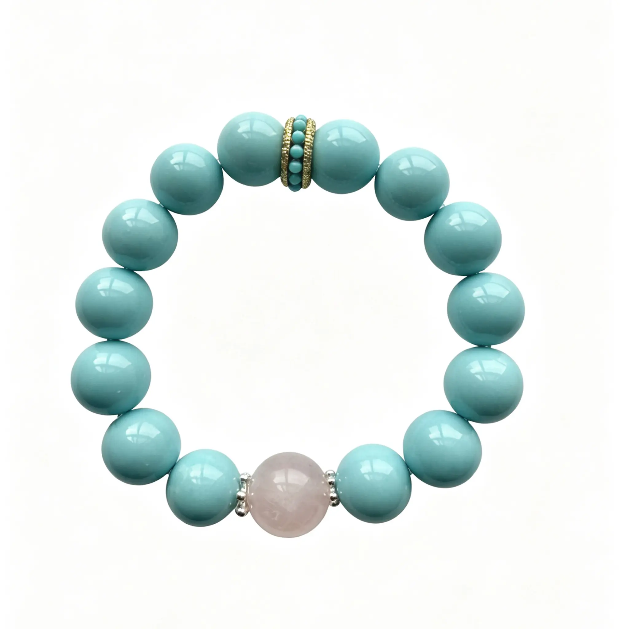 Blue and Pink Lucky Costume Jewelry Bracelet, Fashion Accessory for Women