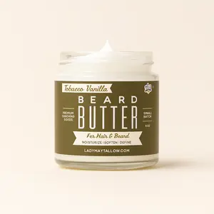 Barrel Aged Vanilla All-Natural Beard Butter & Skin Care For Men, 9oz jar | Tallow Man