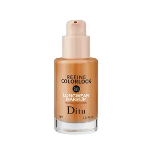 Ditu Color Lock Lightweight Custom Foundation, 4 Custom Shades, All-Day Longwear & Color Lock, Non-Oxidizing Formula, Natural Radiant Finish & Medium Coverage, Nourishing & Radiance-Boosting, #03 Medium Tan, 1.23 oz